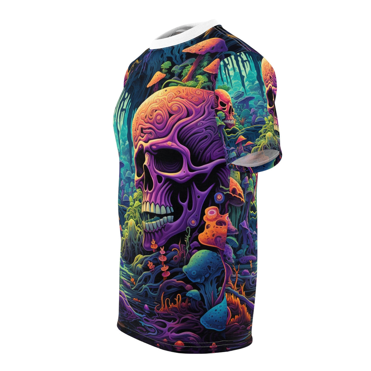 hippieartzone T-Shirt Isabella Crestini - Psychedelic Camouflage Tee - Blacklight Reactive Apparel