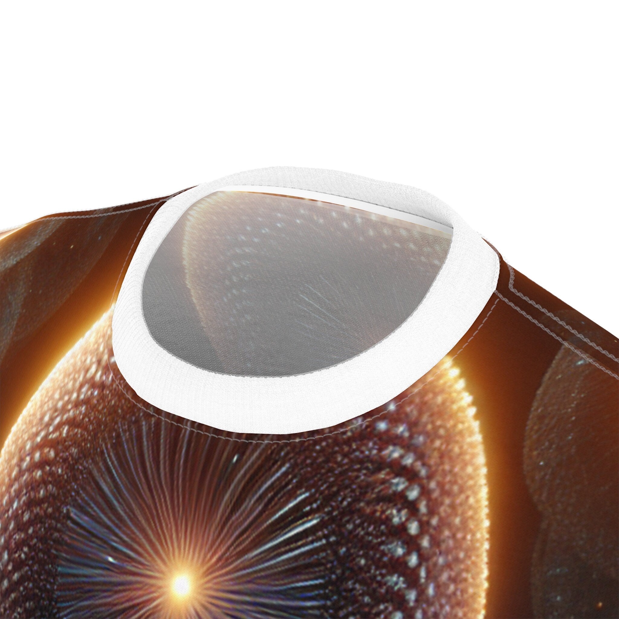 hippieartzone - Luminous Ethereal Orb Cyberpunk T-Shirt: Surreal Universe Symmetry, Photorealistic 3D Render, Intricate Detail