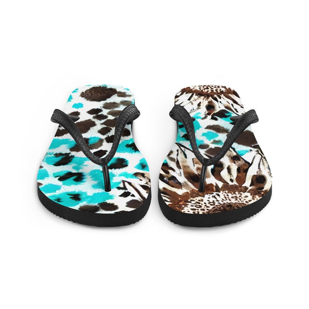 hippieartzone - Sunflower Watercolor Flip-Flops