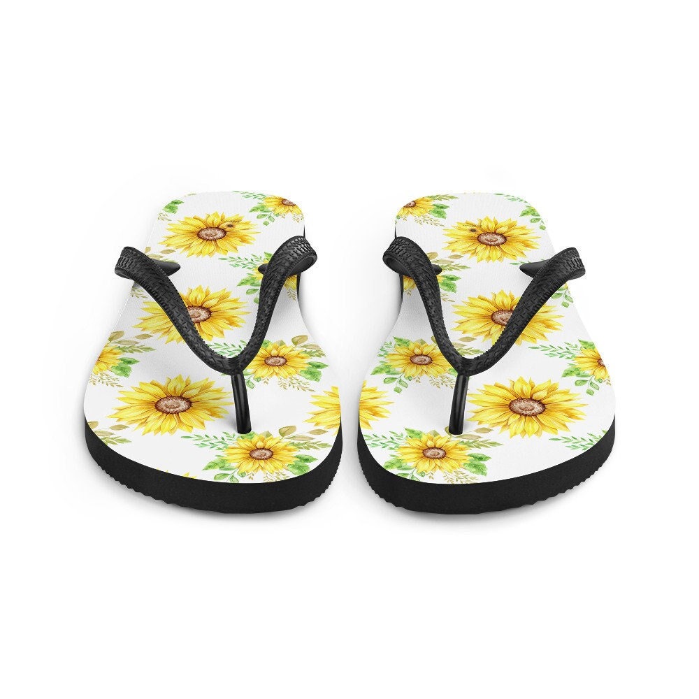 hippieartzone - Sunflowers Flip-Flops