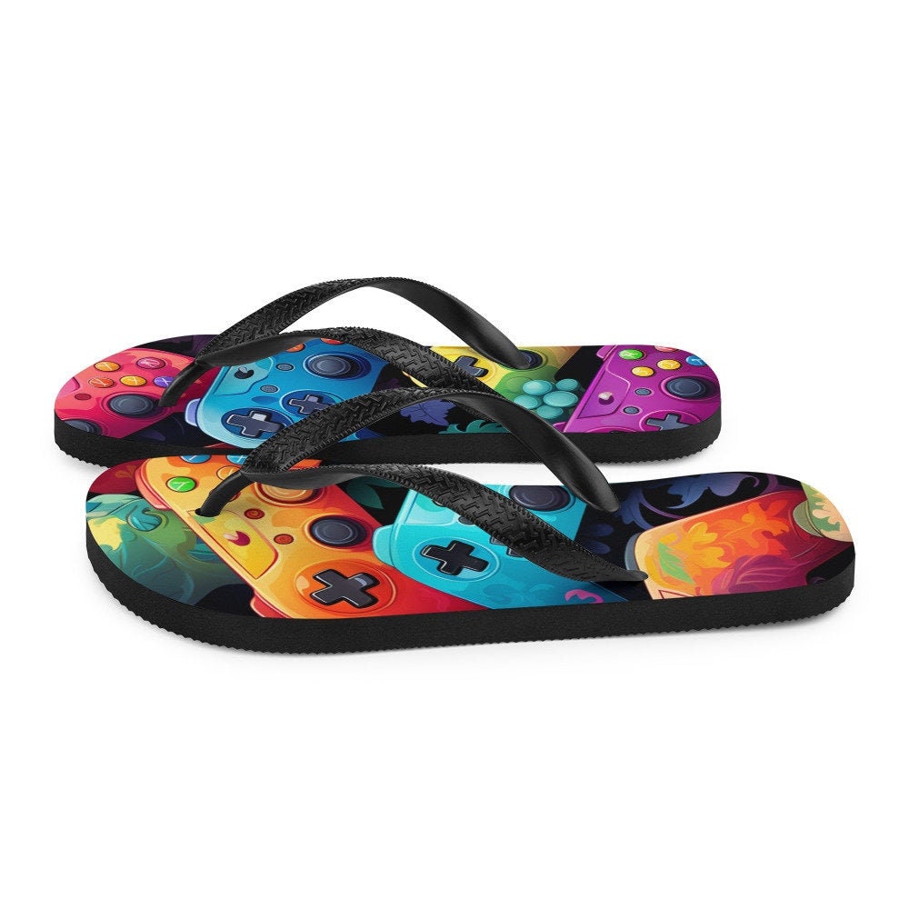 hippieartzone - The Gamer Flip-Flops