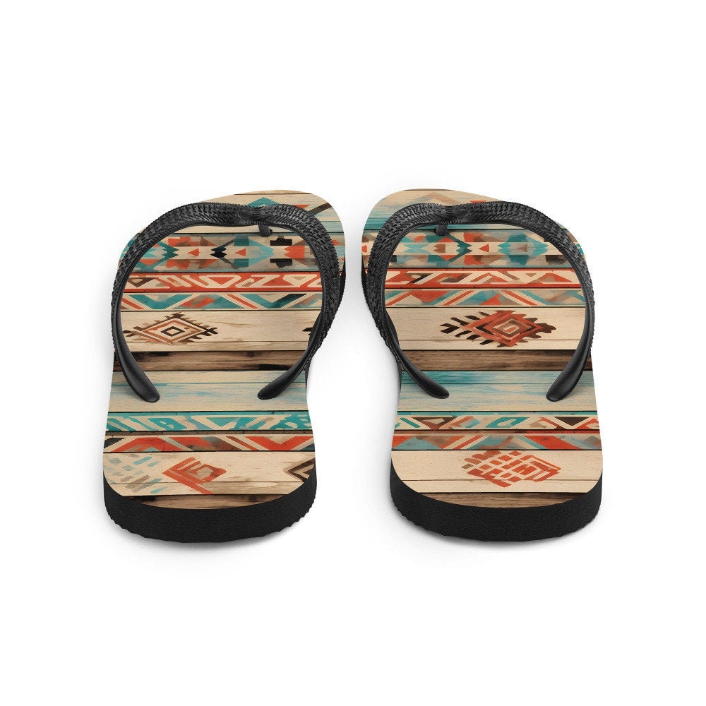 hippieartzone - Aztec Flip-Flops