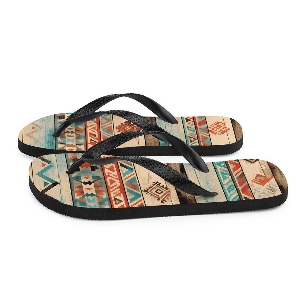hippieartzone - Aztec Flip-Flops