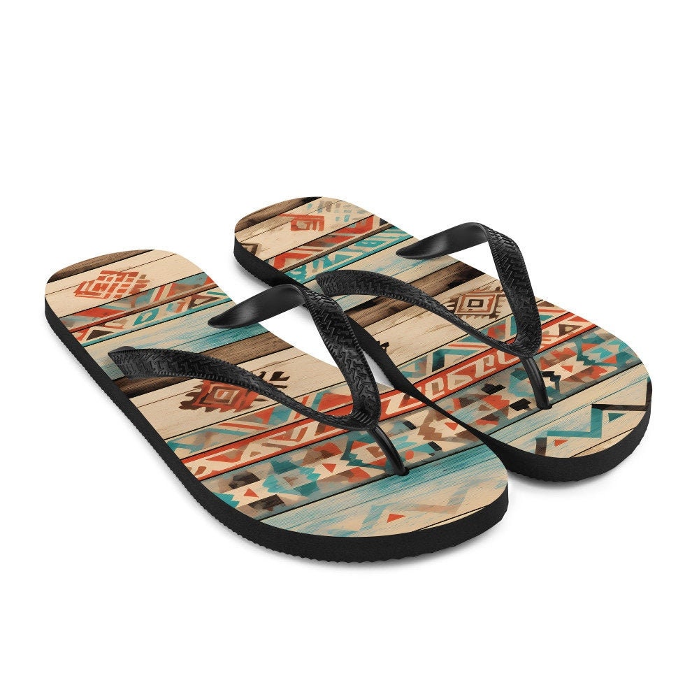 hippieartzone - Aztec Flip-Flops