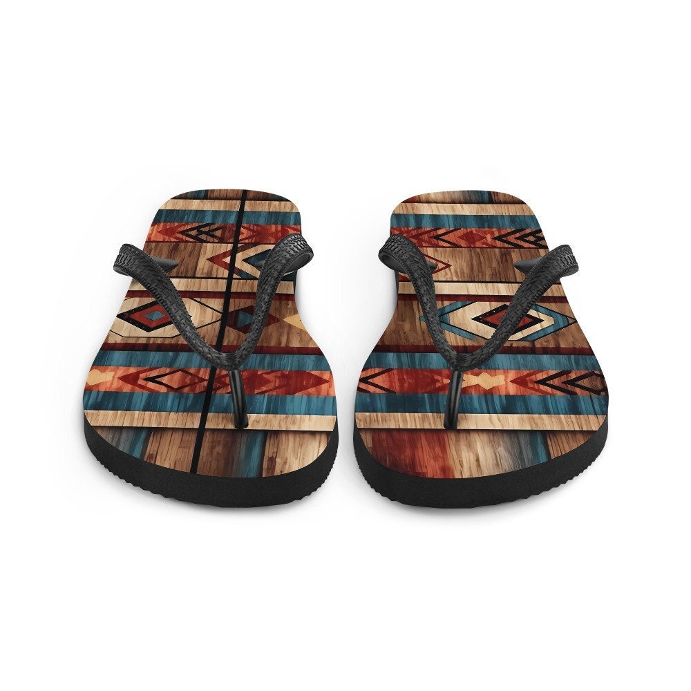 hippieartzone - Aztec Western Flip-Flops