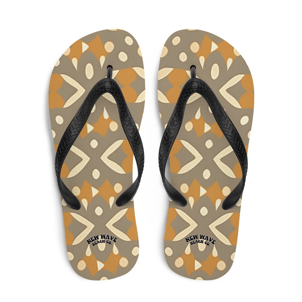 hippieartzone - Tribal Animal Print Retro Vintage Flip Flops Colorful 