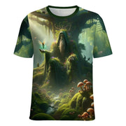 hippieartzone - Nature Spirit Holding Fairy T-Shirt, Faerie Magical Shirt, Men’s Fairy Forest Shirt Shirts Fairy Fantasy Shirts