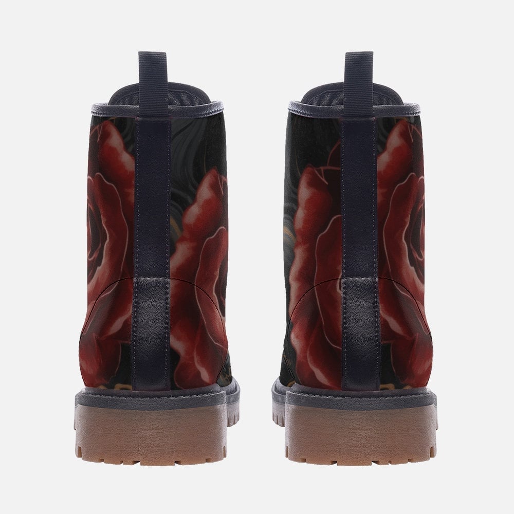 Hippie Art Zone - Gothic Rose Vortex Vegan Leather Boots