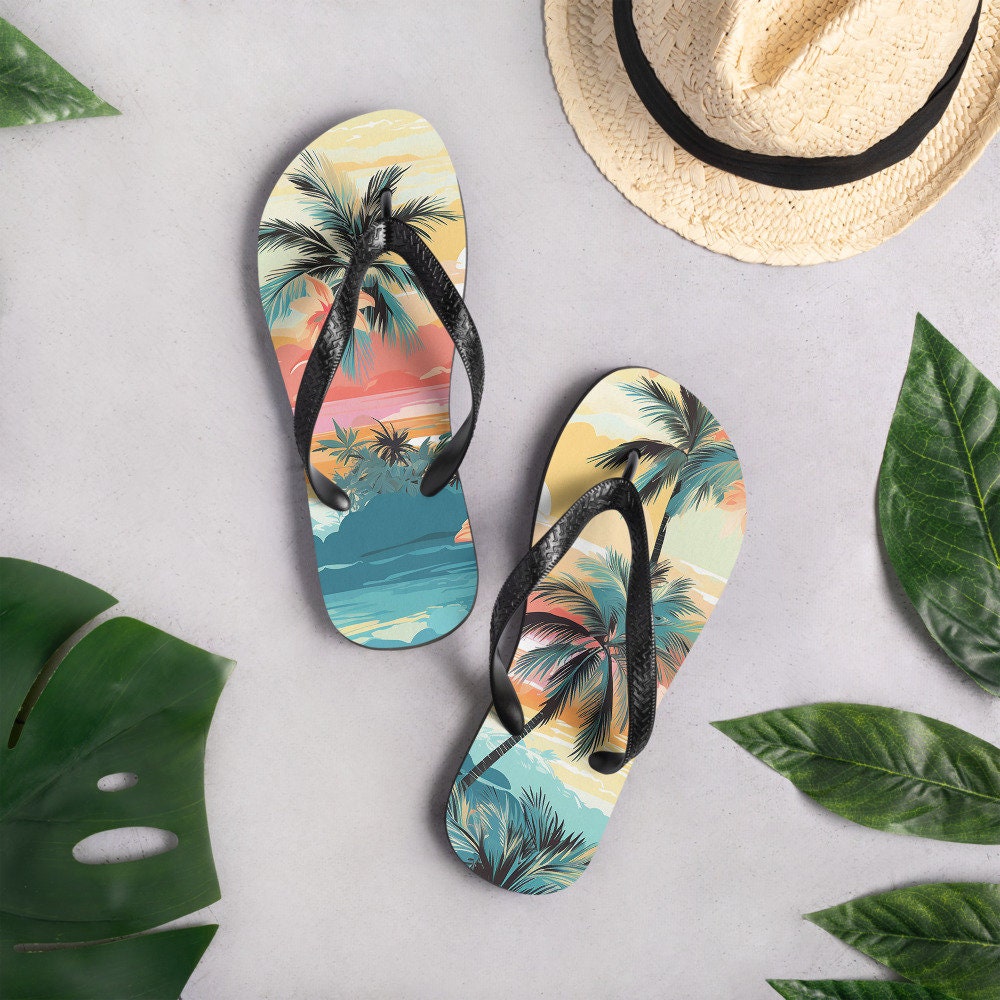 hippieartzone - Sunset Flip-Flops