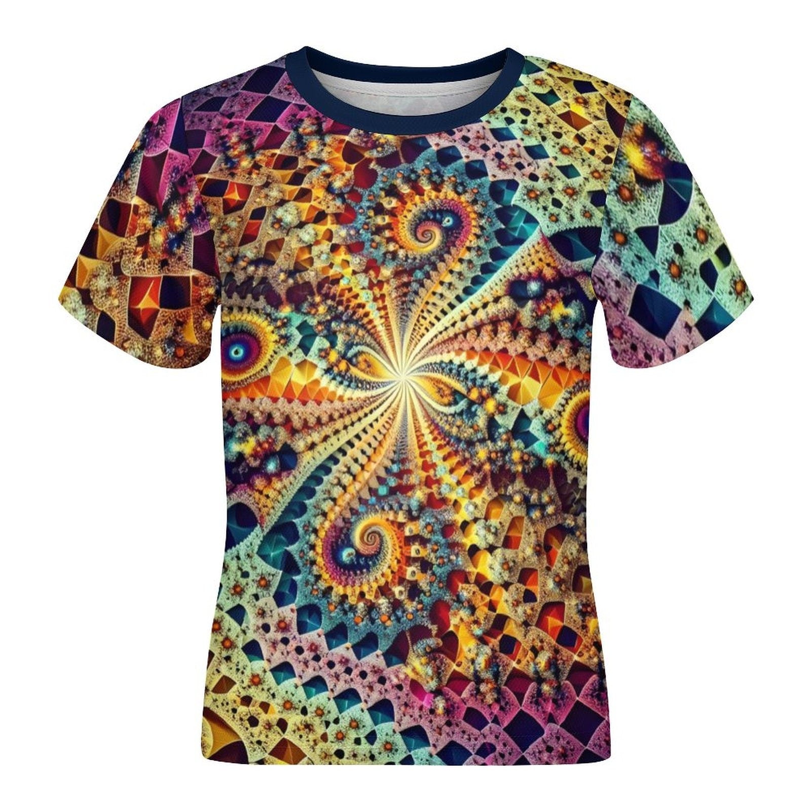 hippieartzone - Kids Fractal T-Shirt for Sale by Swaggy Shirts on Etsy, Festival Clothing, Mandekgrot T-Shirt, Psychedelic Tee, Trippy Shirt, Birthday Gift