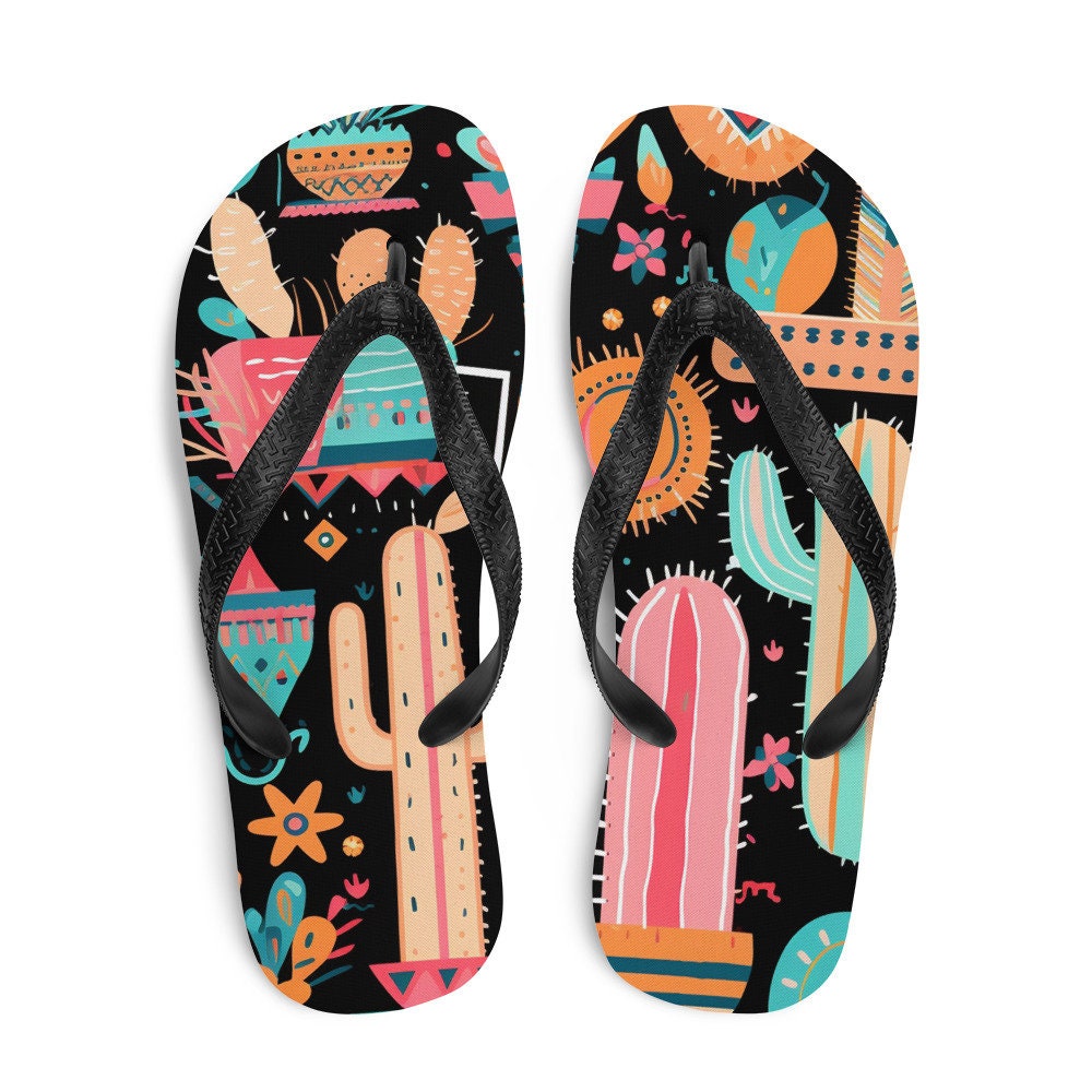 hippieartzone - Fun time Cactus Flip-Flops