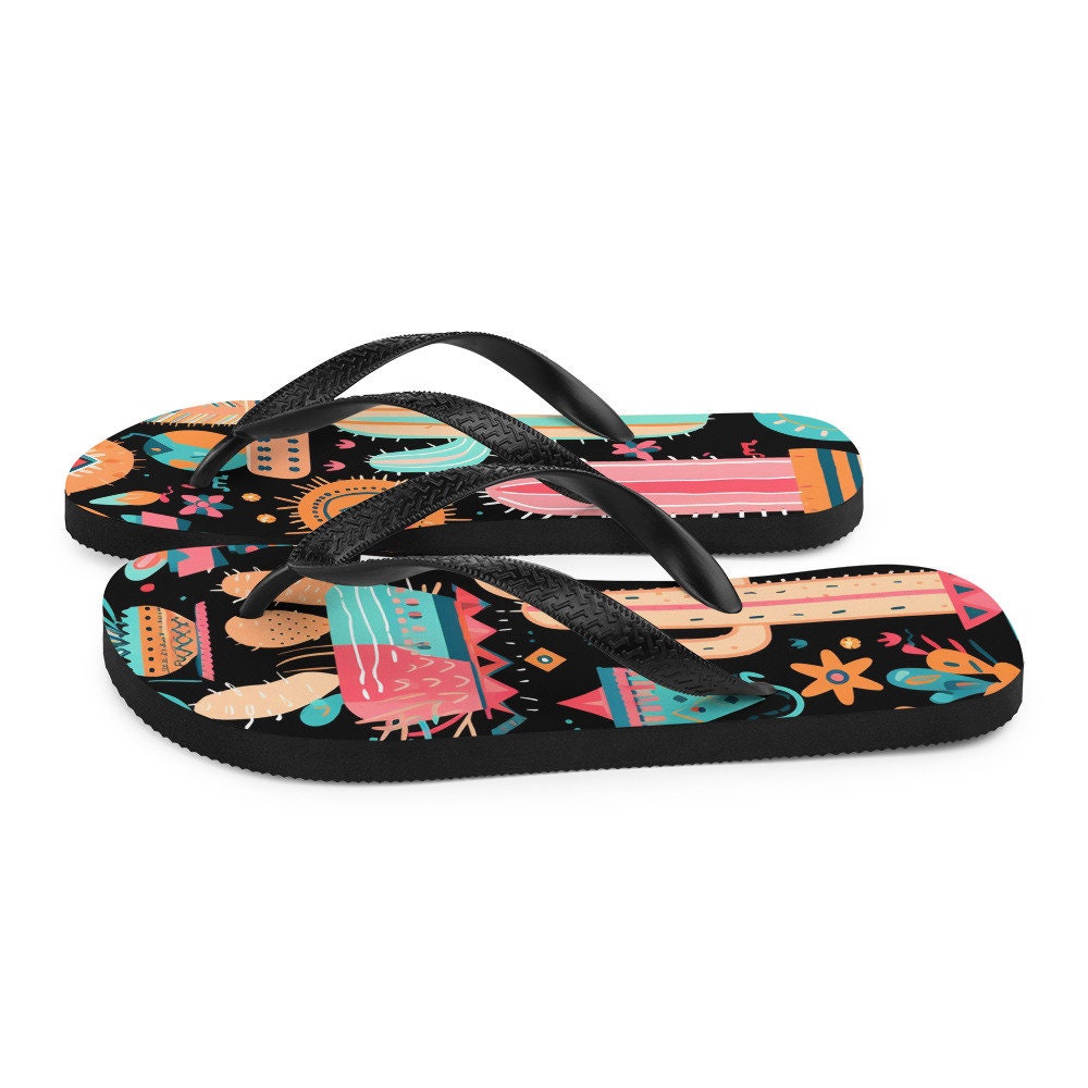 hippieartzone - Fun time Cactus Flip-Flops