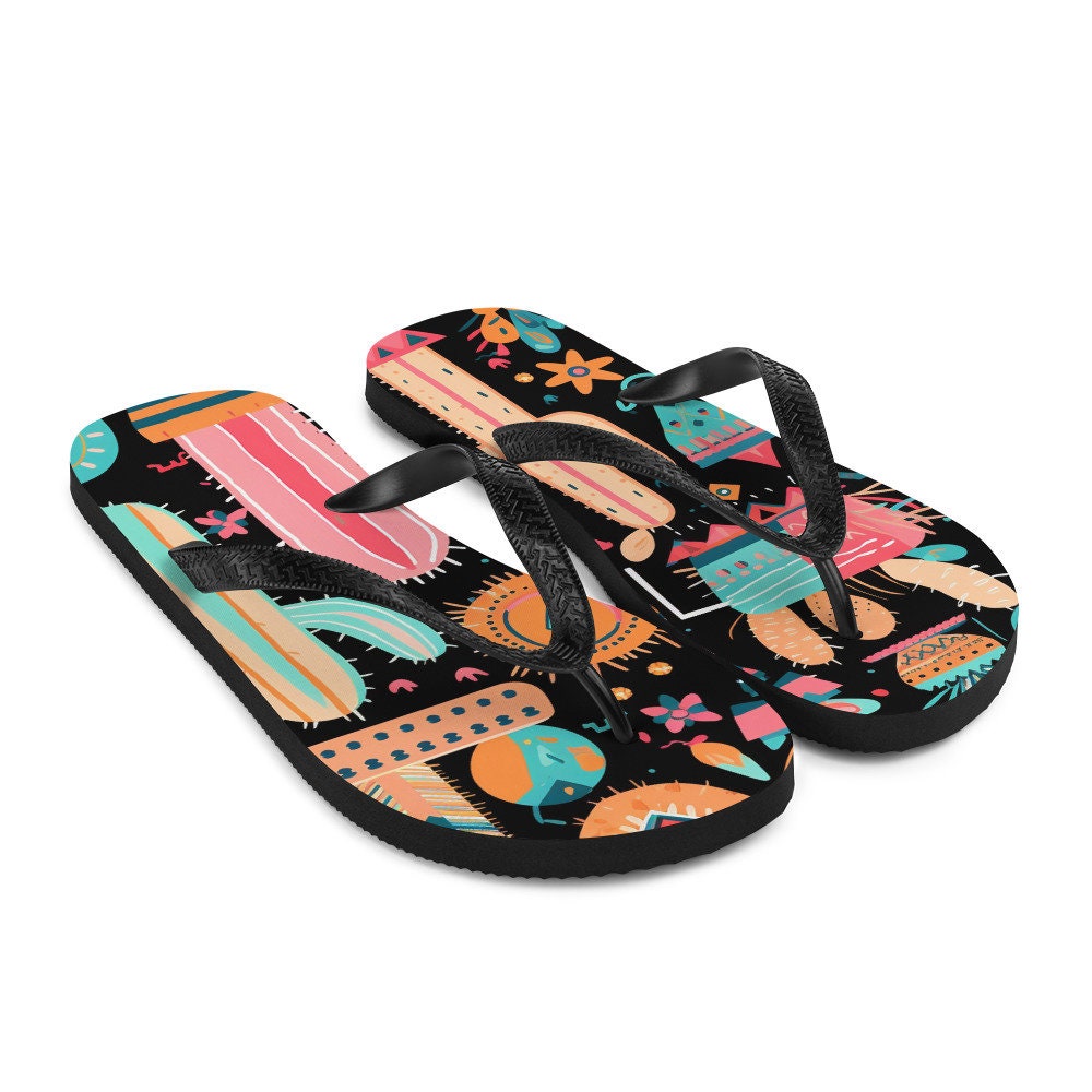 hippieartzone - Fun time Cactus Flip-Flops