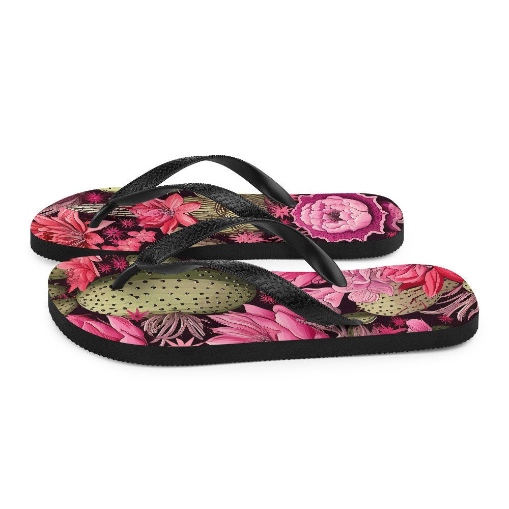 hippieartzone - Pink desert rose Cactus -Flops