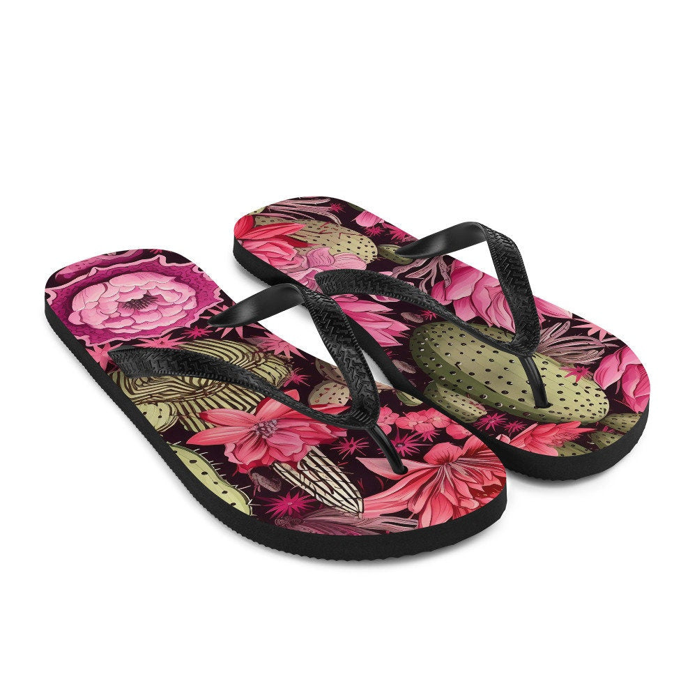 hippieartzone - Pink desert rose Cactus -Flops