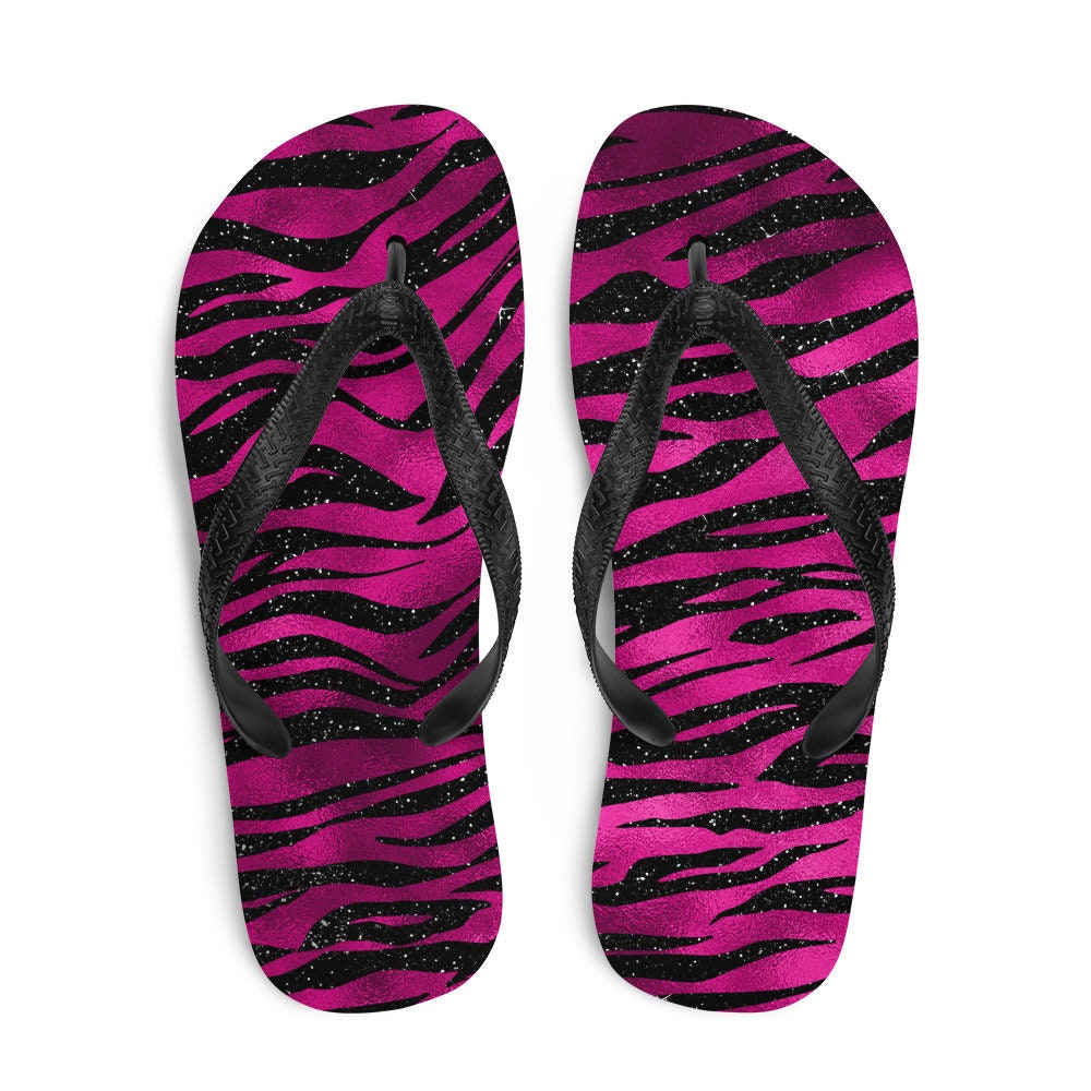 hippieartzone - Boujee Animal Print Flip-Flops