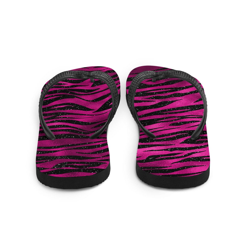 hippieartzone - Boujee Animal Print Flip-Flops