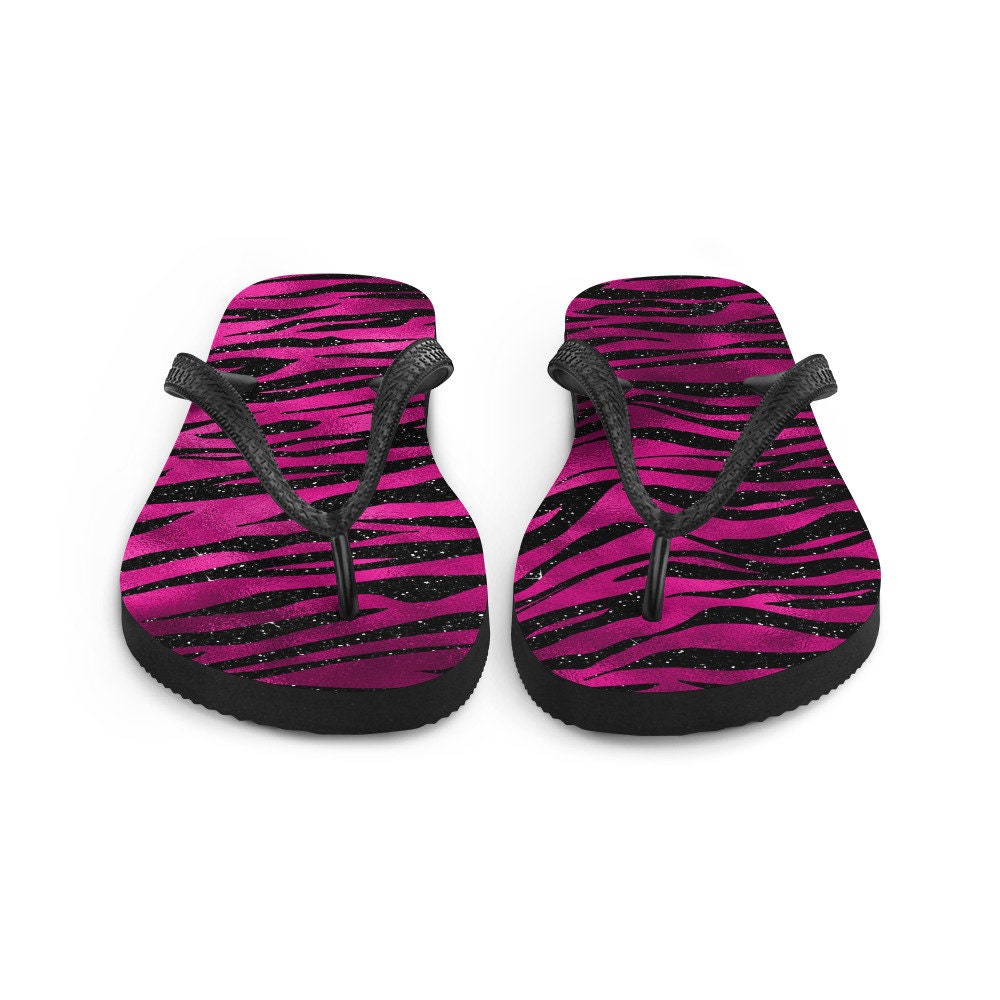 hippieartzone - Boujee Animal Print Flip-Flops