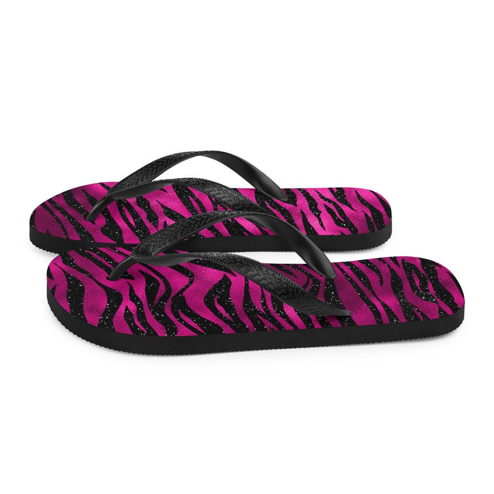 hippieartzone - Boujee Animal Print Flip-Flops