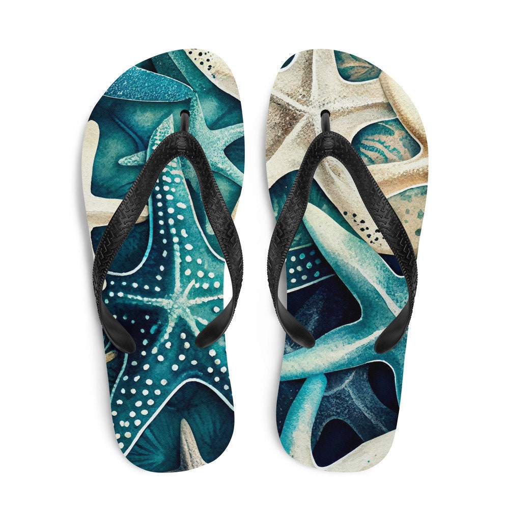 hippieartzone - Starfish Nautical Flip-Flops