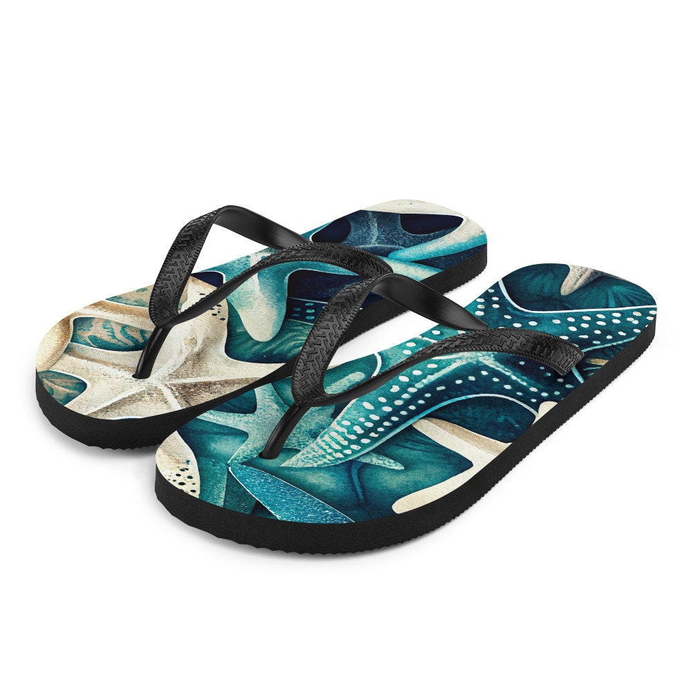 hippieartzone - Starfish Nautical Flip-Flops