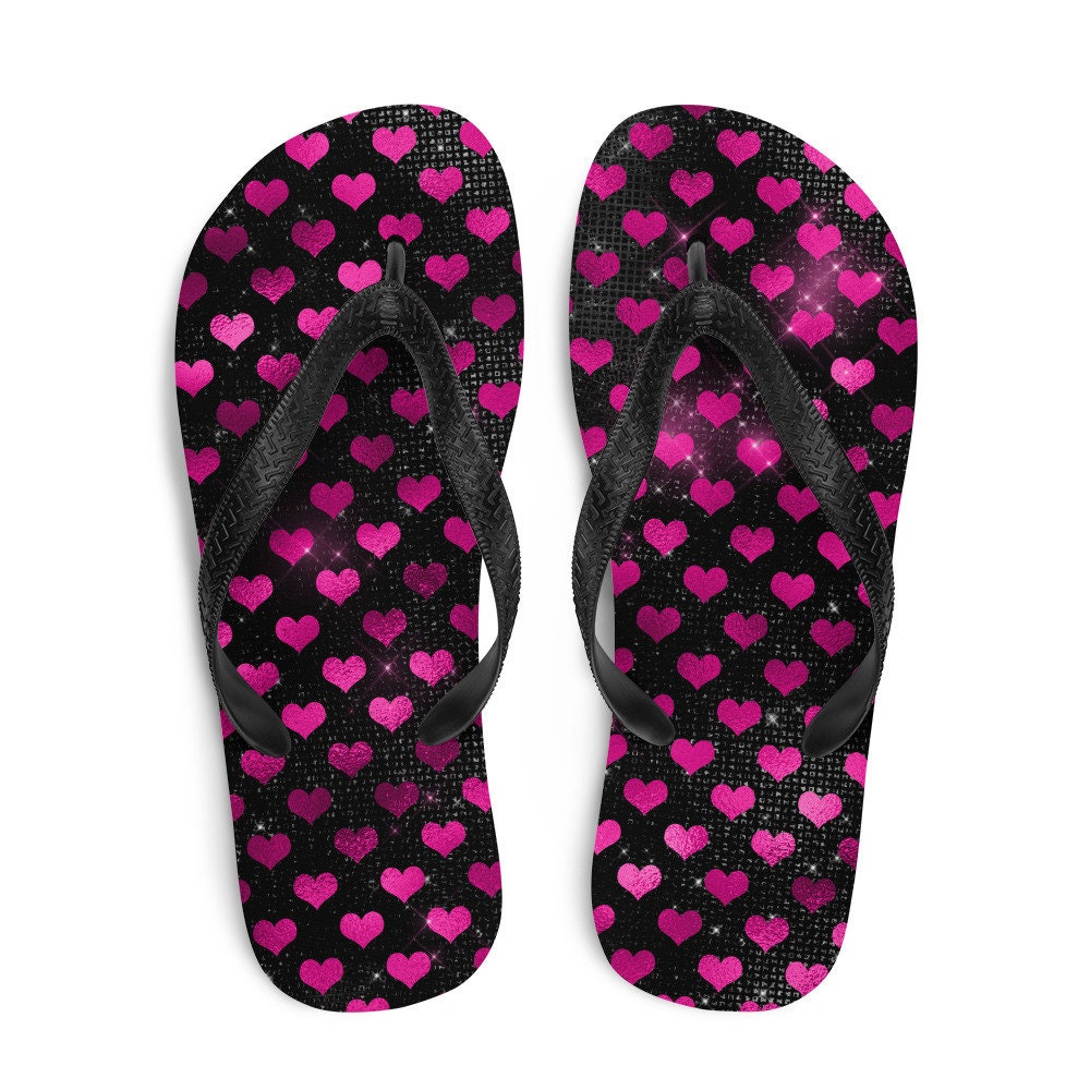 hippieartzone - Purple Heart Flip-Flops