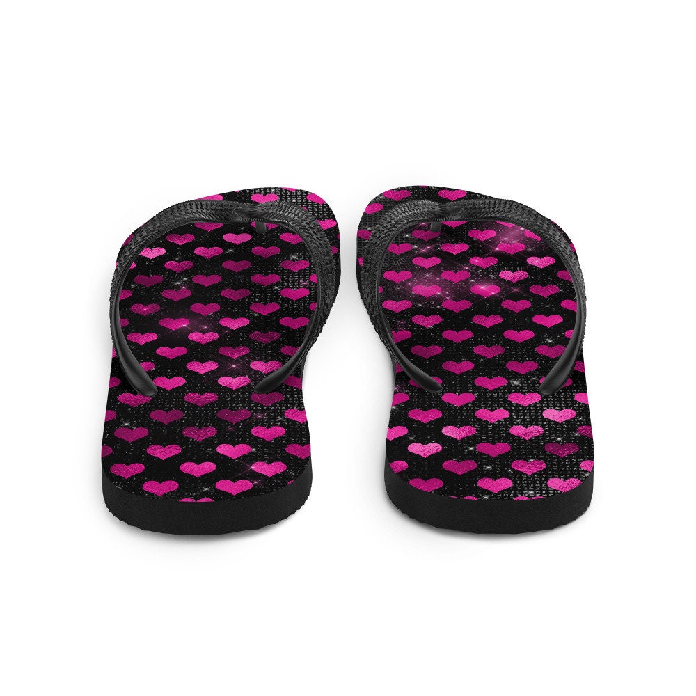 hippieartzone - Purple Heart Flip-Flops