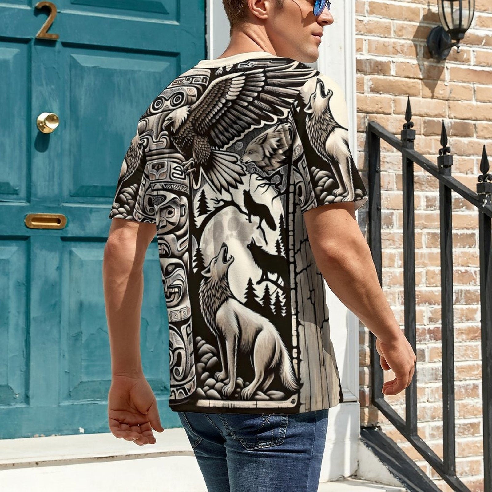 hippieartzone - First Nations T-Shirt for Sale by Swaggy Shirts on Etsy, Native American Tee, Indigenous T-Shirt, Nations Art Shirt, Aboriginal Mens T-Shirt