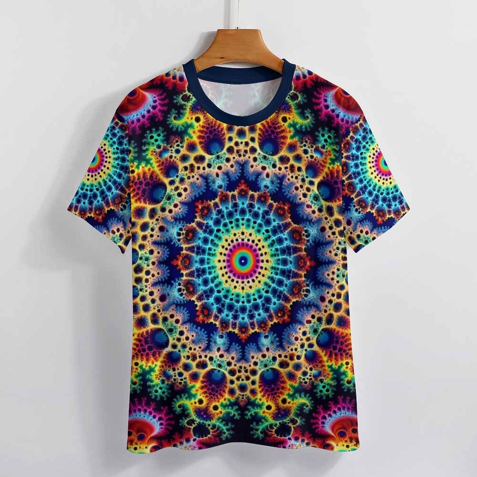 hippieartzone - Mandekgrot Art Shirt, Fractal T-Shirt for Sale by Swaggy Shirt on Etsy, Festival Clothing, Fun Trippy Shirt, Fractal Party Tee, Brother Gift