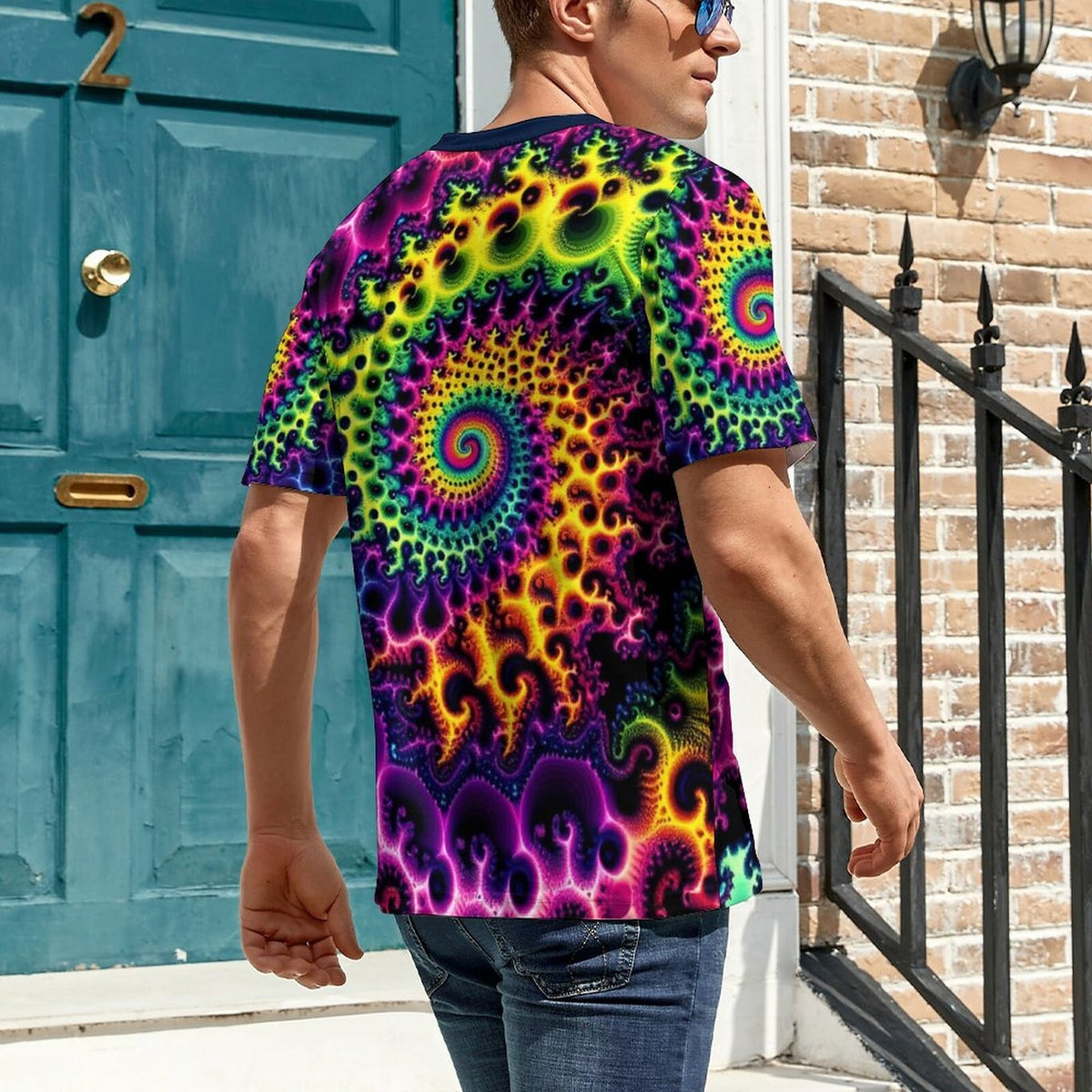 hippieartzone - Trippy Fractal T-Shirt For Sale by Swaggy Shirts on Etsy, Mandekgrot Shirt, Fractal Shirts, Psychedelic Artwork T-Shirt, Festival Clothing