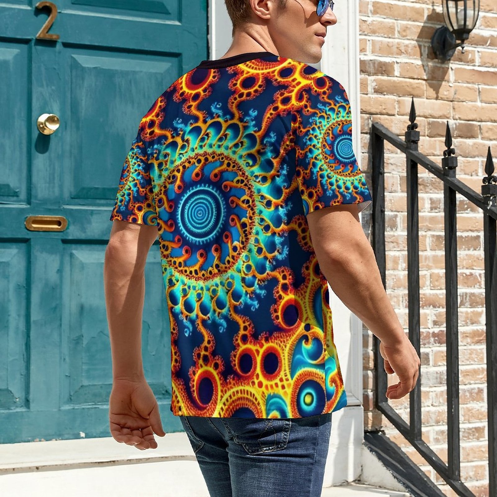 hippieartzone - Funny Fractal Shirt for Sale by Swaggy Shirts on Etsy, Psychedelic T-Shirt, Mandala Set Shirts, Men's Festival Shirt, Fractal Party T-Shirt