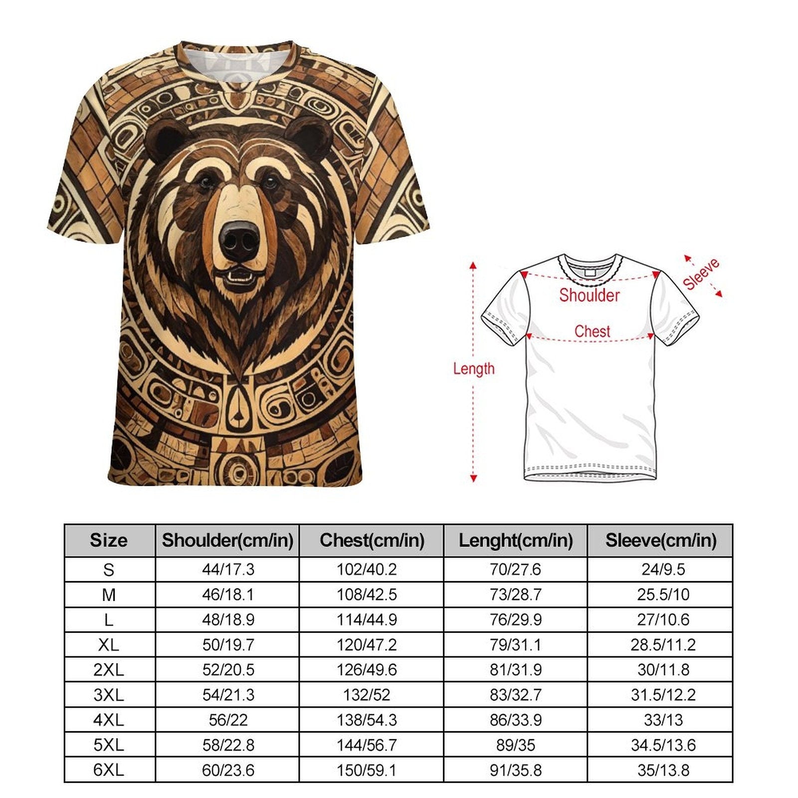 hippieartzone - Native Bear T-Shirt for Sale by Swaggy Shirt on Etsy, American Bear Shirt, Bear Spirit Animal T-Shirt, Bear Graphic Tee, Gift for Bear Lover