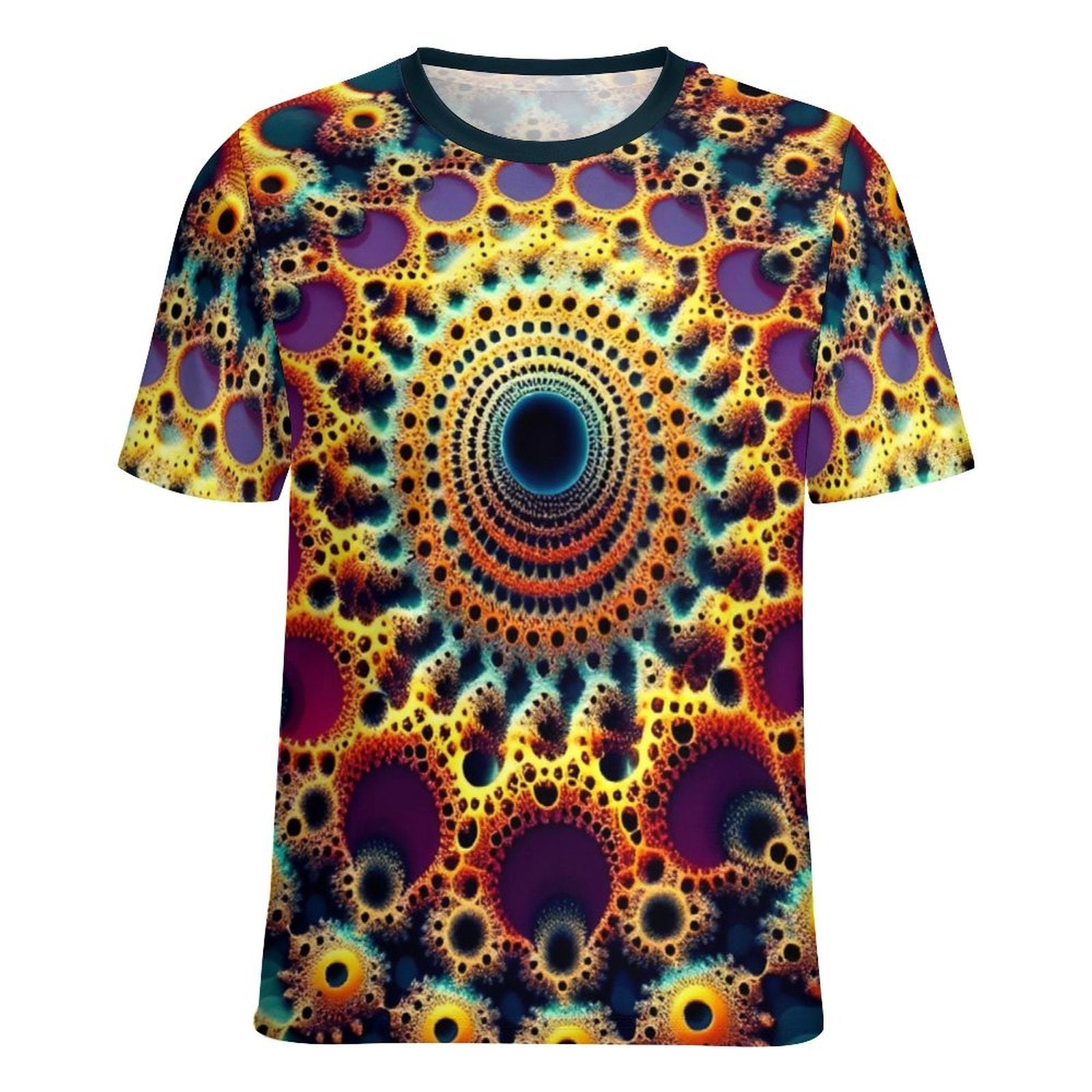 hippieartzone - Optical Illusion T-Shirt, Fractal Shirt for Sale by Swaggy Shirts on Etsy, Festival Clothing, Men's Psychedelic T-Shirt, Gift for Brother