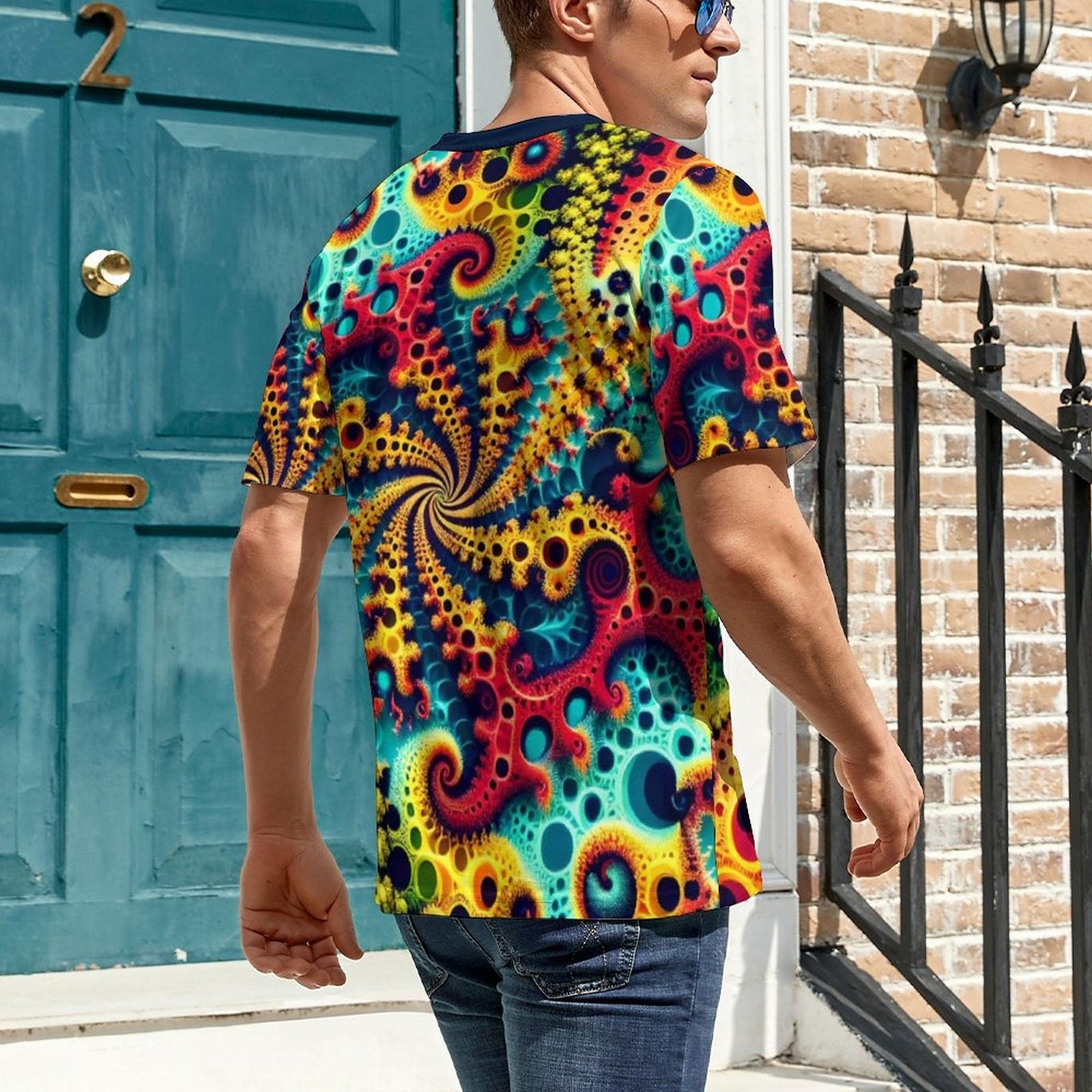 hippieartzone - Classic Fractal Shirt for Sale by Swaggy Shirts on Etsy, Funky Trippy Clothing, Psychedelic T-Shirt, Festival Apparel, Mandekgrot Shirt Gift