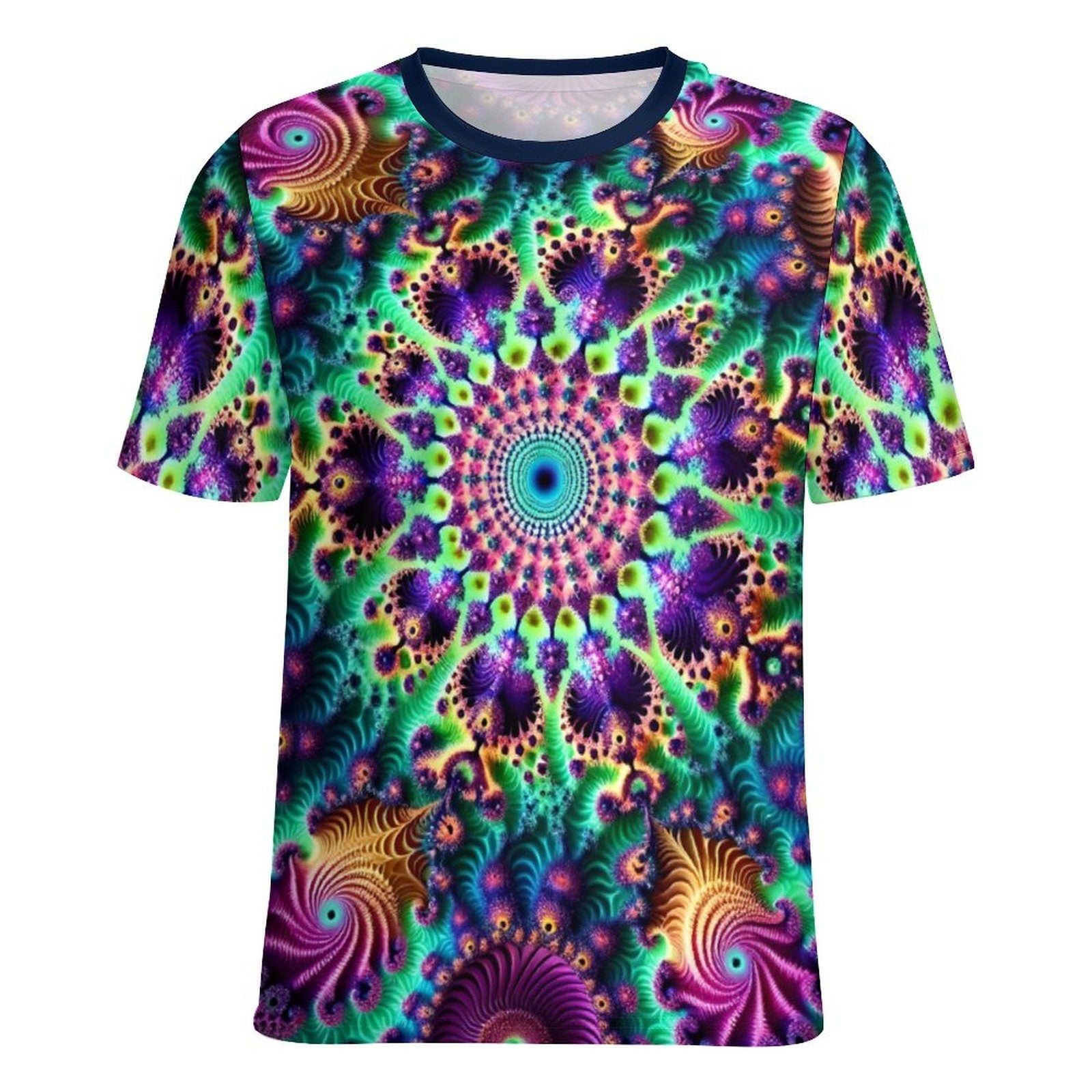 hippieartzone - Fractal T-Shirt, Cool Fractal Shirt for Sale by Swaggy Shirt on Etsy, Funky Trippy Apparel, Psychedelic T-Shirt, Festival Clothing, Dad Gift