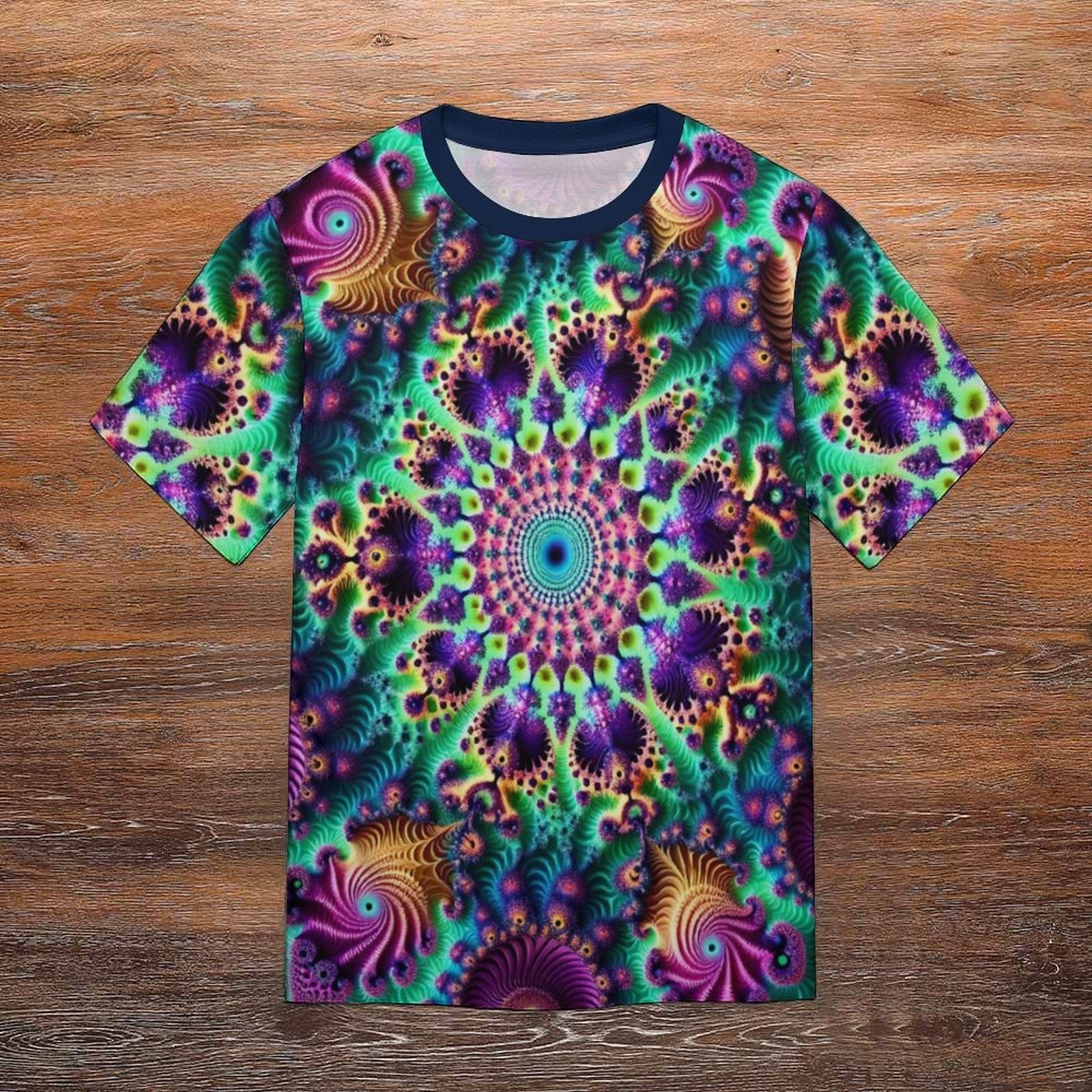 hippieartzone - Fractal T-Shirt, Cool Fractal Shirt for Sale by Swaggy Shirt on Etsy, Funky Trippy Apparel, Psychedelic T-Shirt, Festival Clothing, Dad Gift
