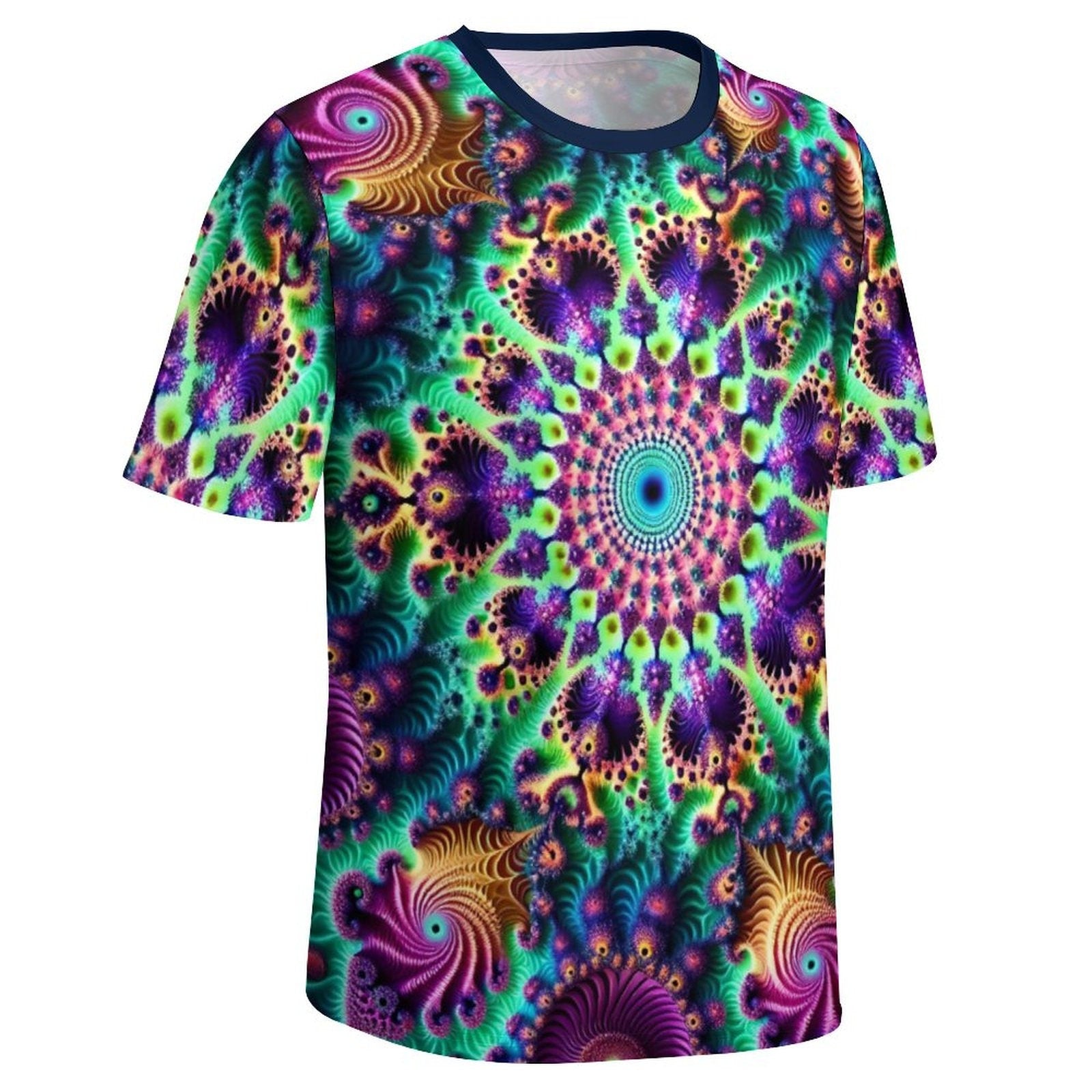 hippieartzone - Fractal T-Shirt, Cool Fractal Shirt for Sale by Swaggy Shirt on Etsy, Funky Trippy Apparel, Psychedelic T-Shirt, Festival Clothing, Dad Gift