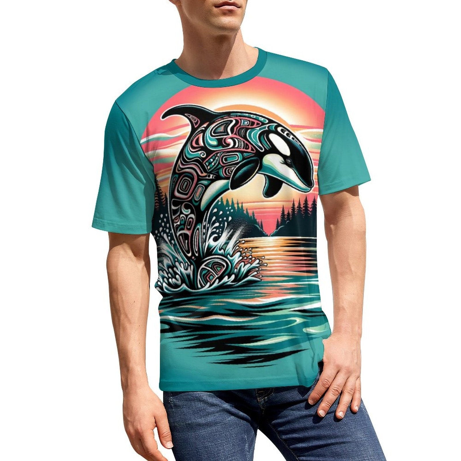 hippieartzone - Native Orca Whale T-Shirt for Sale by Swaggy Shirt on Etsy, First Nations Tee, Native American Shirt, Indigenous T-Shirt, Father's Day Gifts