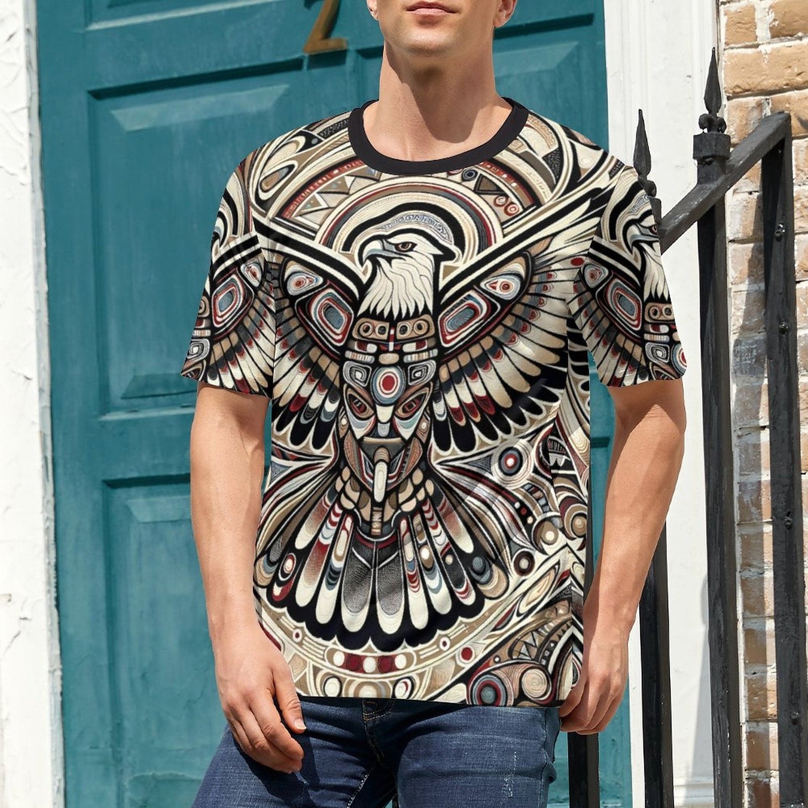 hippieartzone - Eagle Spirit Animal T-Shirt, Spirit Eagle Shirt for Sale by Swaggy Shirts on Etsy, Animal Lover Shirt, Eagle Art Shirt, Native Eagle T-Shirt
