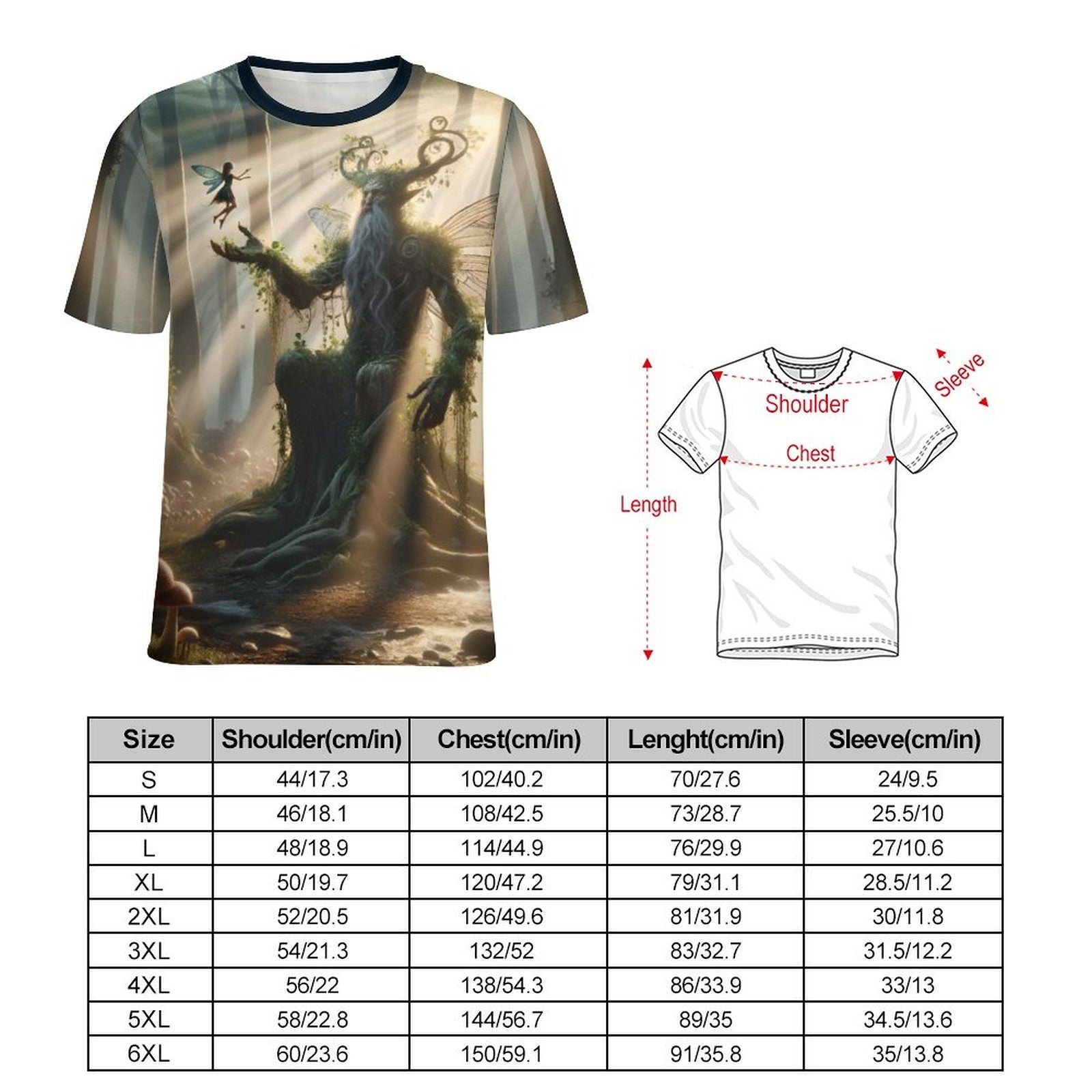 hippieartzone - Faerie Magical T-Shirt, Fairy Fantasy Shirt , Men Fairy Forest Shirt, Vintage Fairy Shirt, Holding Fairy Tee