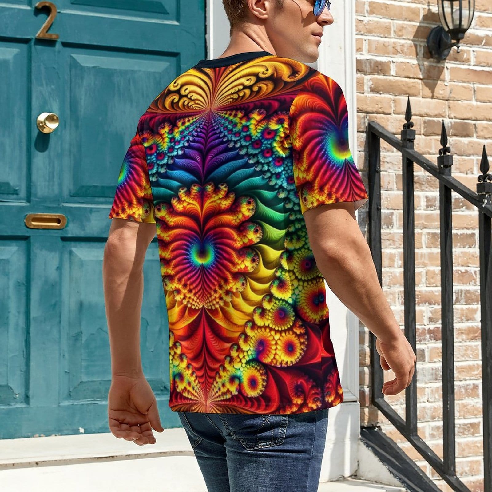 hippieartzone - Teens Fractal T-Shirt for Sale by Swaggy Shirts on Etsy, Mandekgrot Shirt, Cool Party Tee, Trippy Shirt, Psychedelic Art T-Shirt, Club Shirt