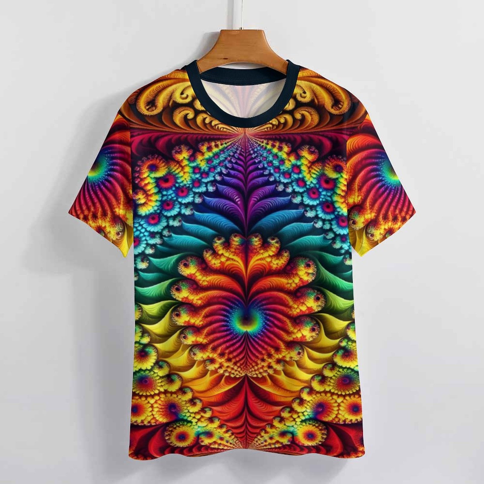 hippieartzone - Teens Fractal T-Shirt for Sale by Swaggy Shirts on Etsy, Mandekgrot Shirt, Cool Party Tee, Trippy Shirt, Psychedelic Art T-Shirt, Club Shirt