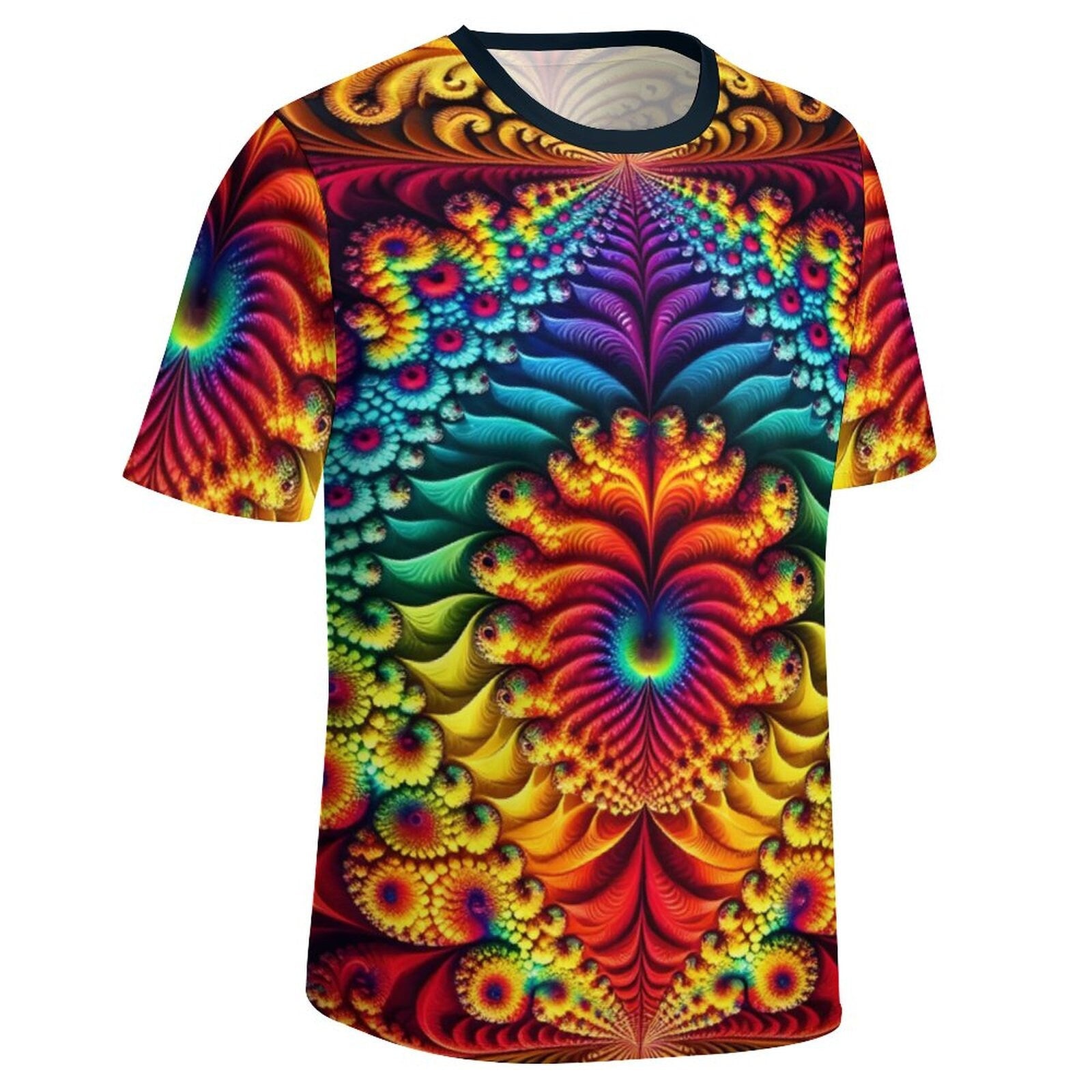 hippieartzone - Teens Fractal T-Shirt for Sale by Swaggy Shirts on Etsy, Mandekgrot Shirt, Cool Party Tee, Trippy Shirt, Psychedelic Art T-Shirt, Club Shirt