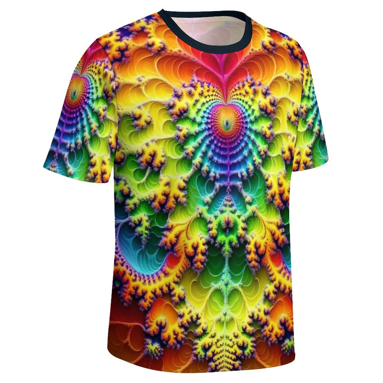 hippieartzone - Heart Fractal Party T-Shirt for Sale by Swaggy Shirts on Etsy, Mandekgrot Set Shirt, Trippy Shirts, Men's Rave Clothing, Psychedelic T-Shirt