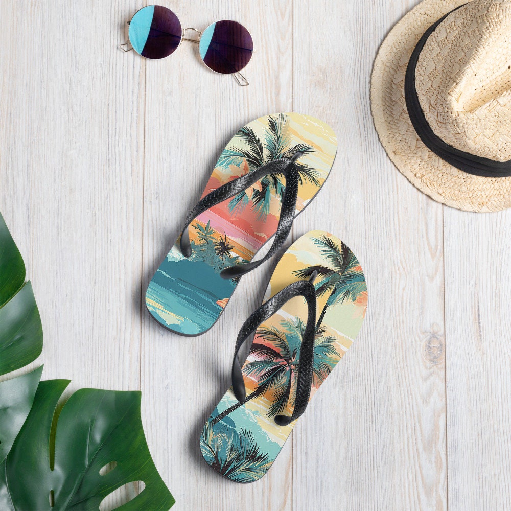 hippieartzone - Sunset Flip-Flops