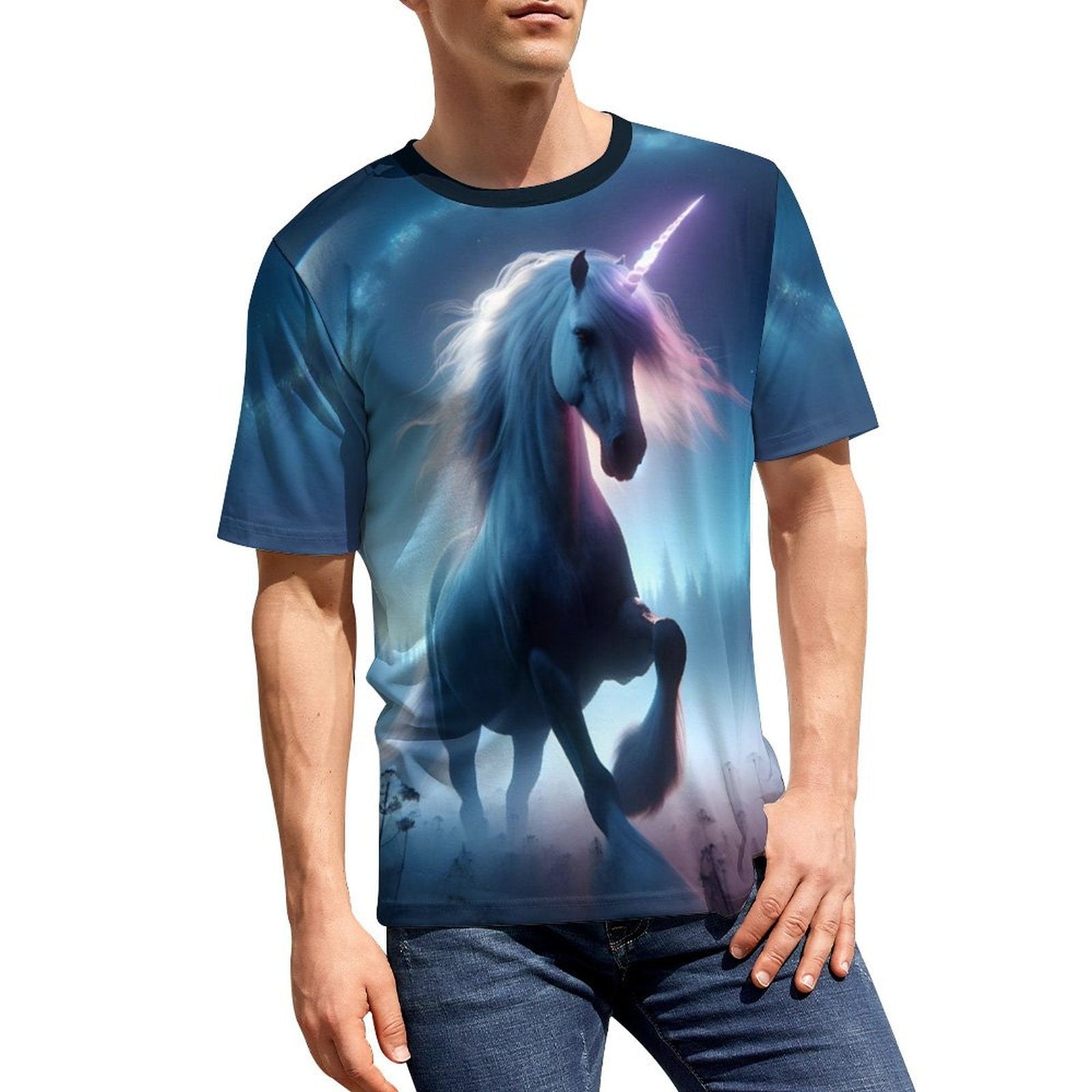 hippieartzone - Unicorn T-Shirt Shirts Funny Unicorn Shirt, Unicorn Lover Shirt, Men's Unicorn Party Tee, Unicorn Birthday Gifts