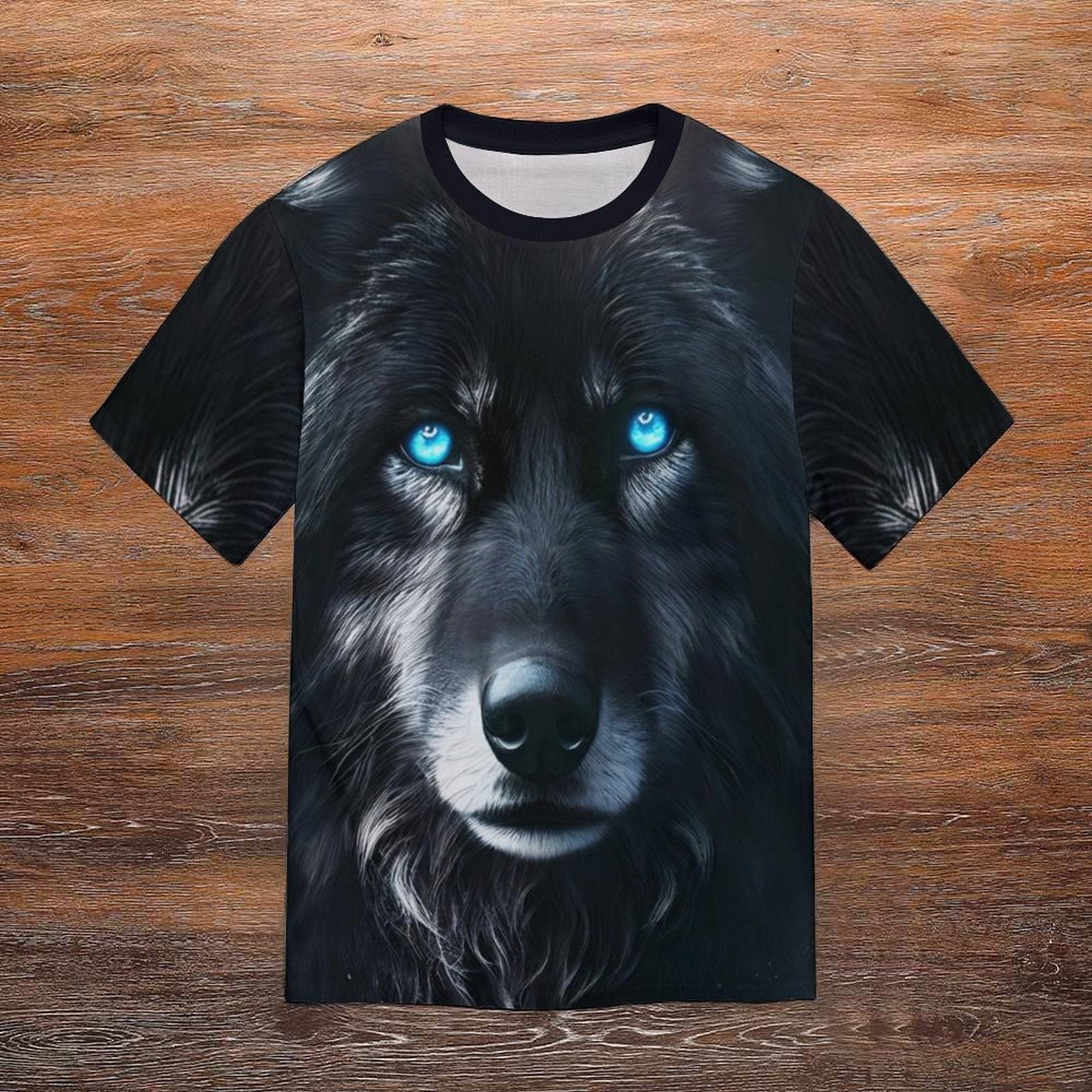hippieartzone - Black Wolf Spirit T-Shirt Shirts Wolf Lovers Shirt, Animal T-Shirt, Wolf Graphic Tee, Gift for Him, Wolf Shirts