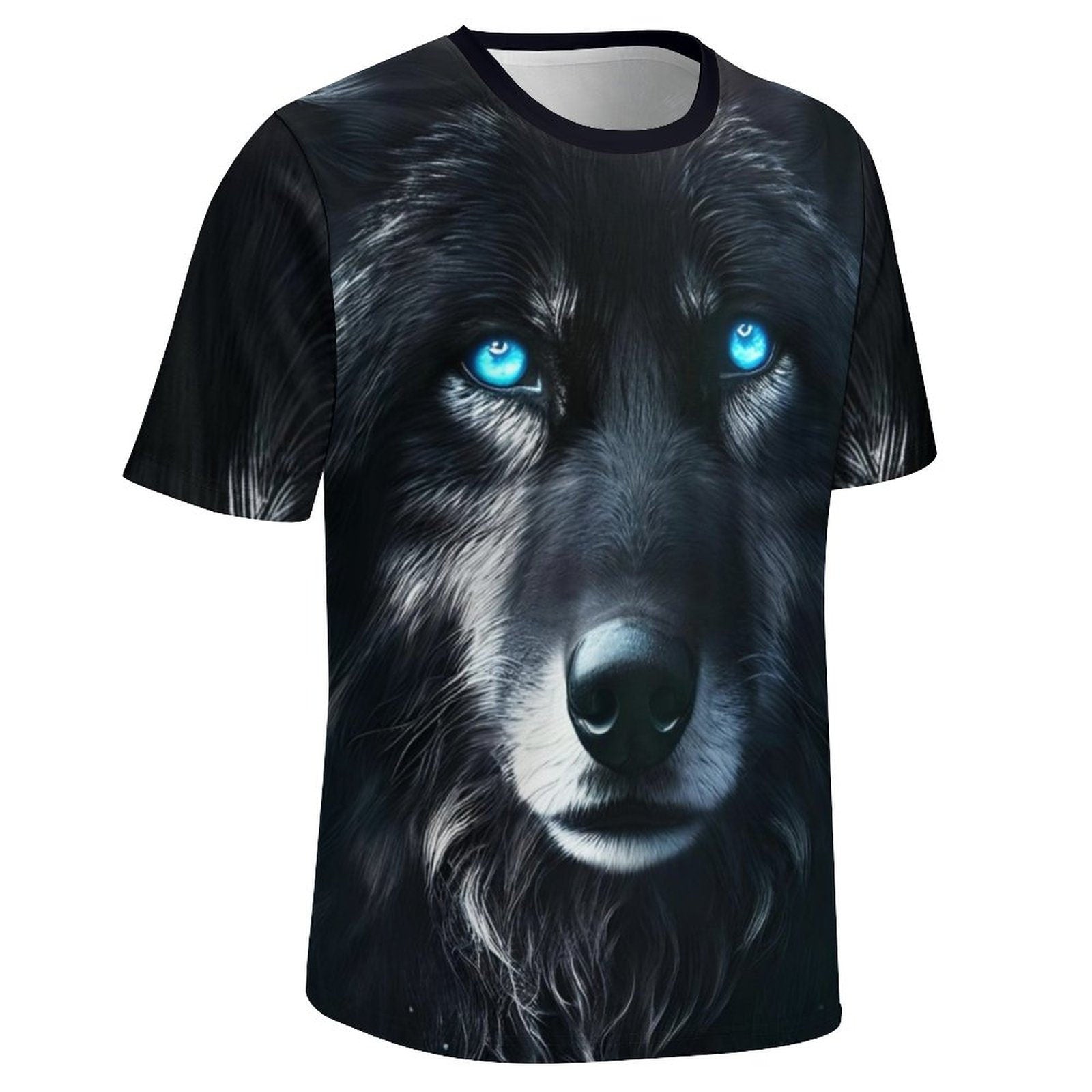 hippieartzone - Black Wolf Spirit T-Shirt Shirts Wolf Lovers Shirt, Animal T-Shirt, Wolf Graphic Tee, Gift for Him, Wolf Shirts