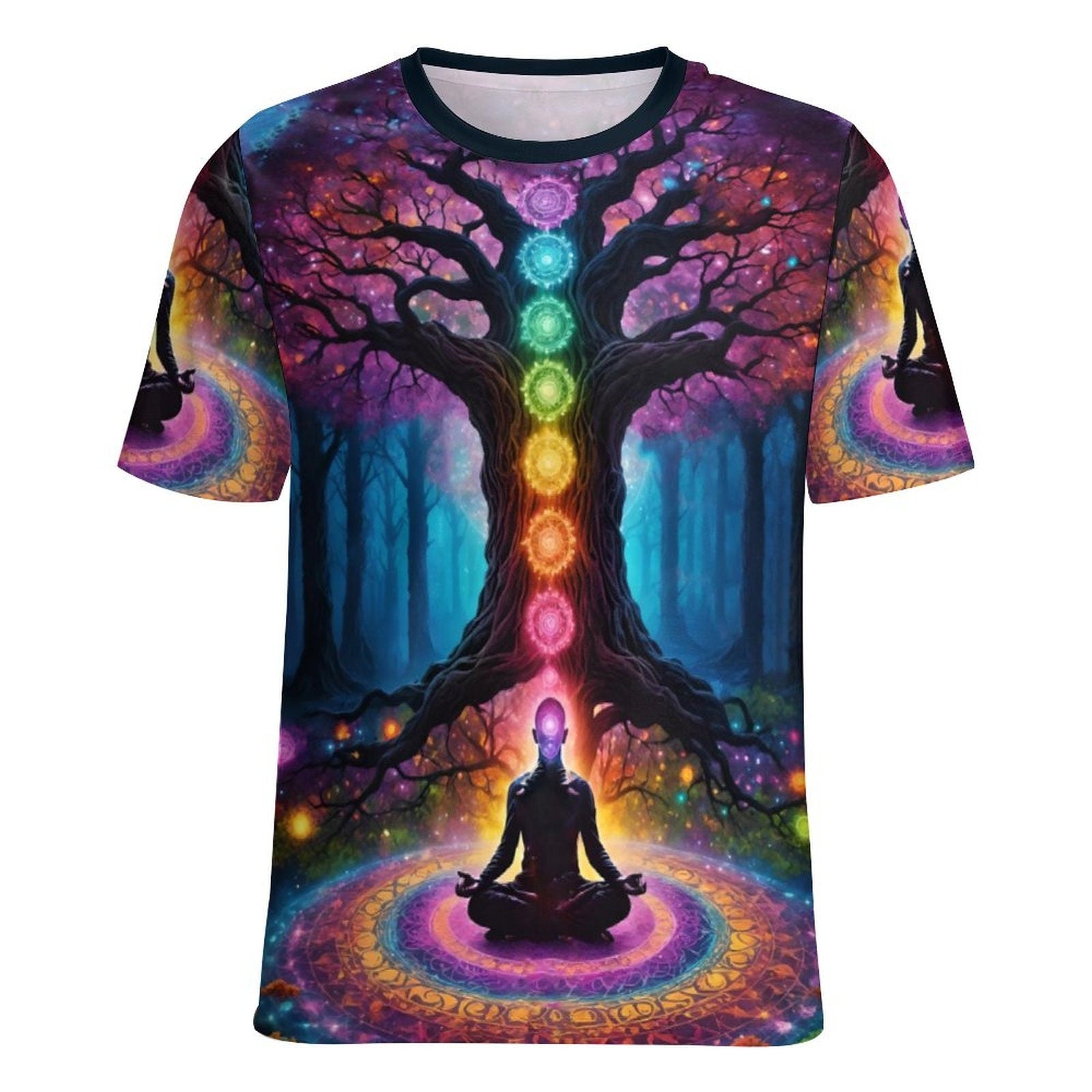 hippieartzone - Tree of Life T-Shirt Shirts Chakra Shirt, Women's Meditation T-Shirt, Spiritual Gift Shirt, Unisex Yoga Clothing