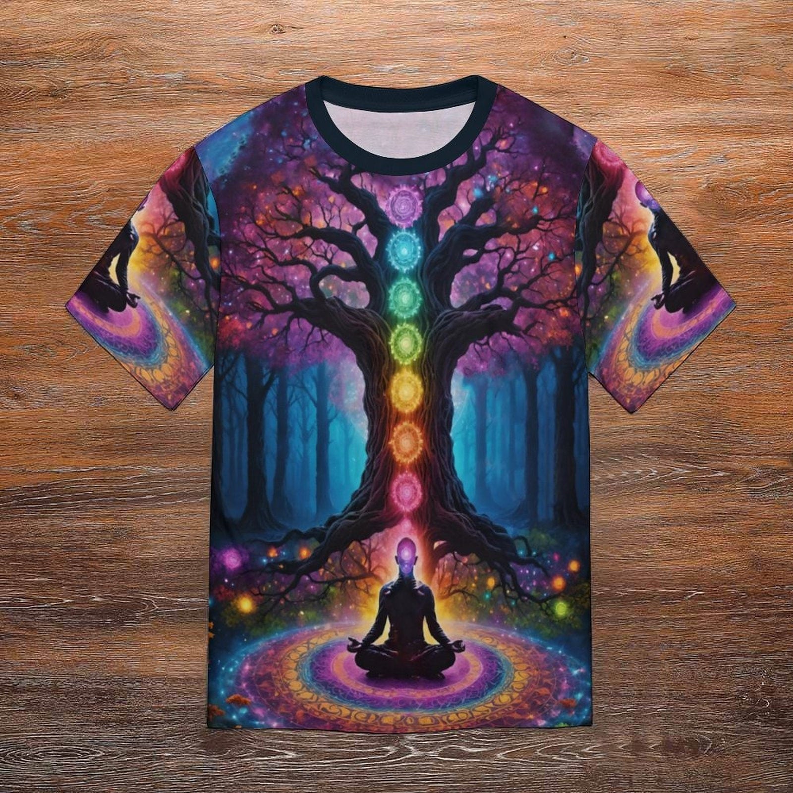 hippieartzone - Tree of Life T-Shirt Shirts Chakra Shirt, Women's Meditation T-Shirt, Spiritual Gift Shirt, Unisex Yoga Clothing